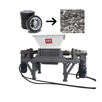 Rubber Tire Plastic Recycling Wood Scrap Recycling Waste Plastic Bottle Shaft Double Shredder